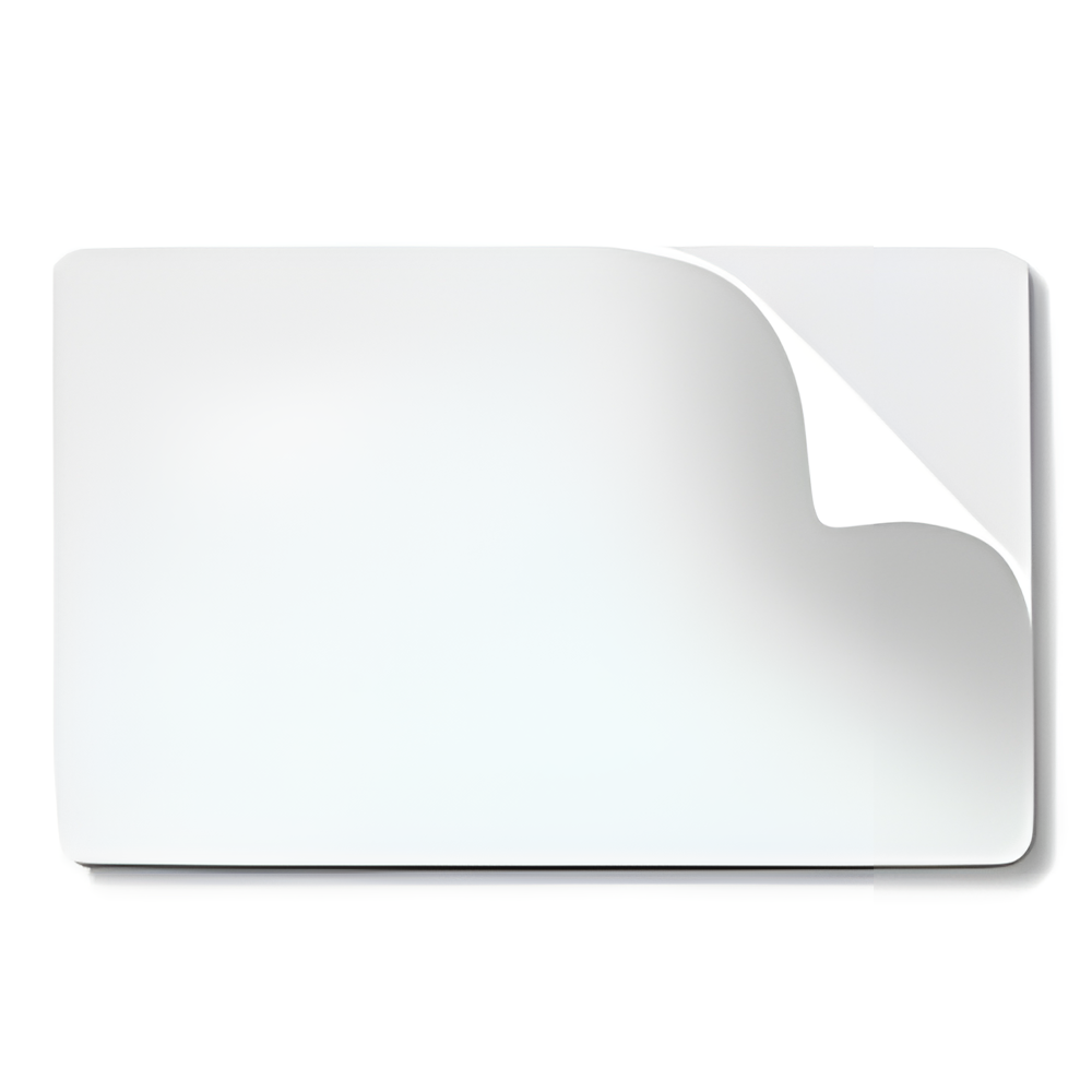 Hand Applied Pressure Sensitive 2 mil Clear CR-79 Overlay with Back Tab for PVC cards (500/pack)