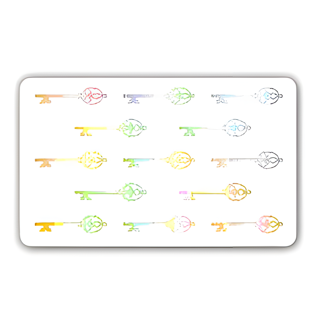 104524-123 Zebra white composite cards, 30 mil, Key (500 cards)