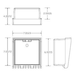 PCH049 - 7" x 7" x 4" Lexan Housing - Black - Image 2