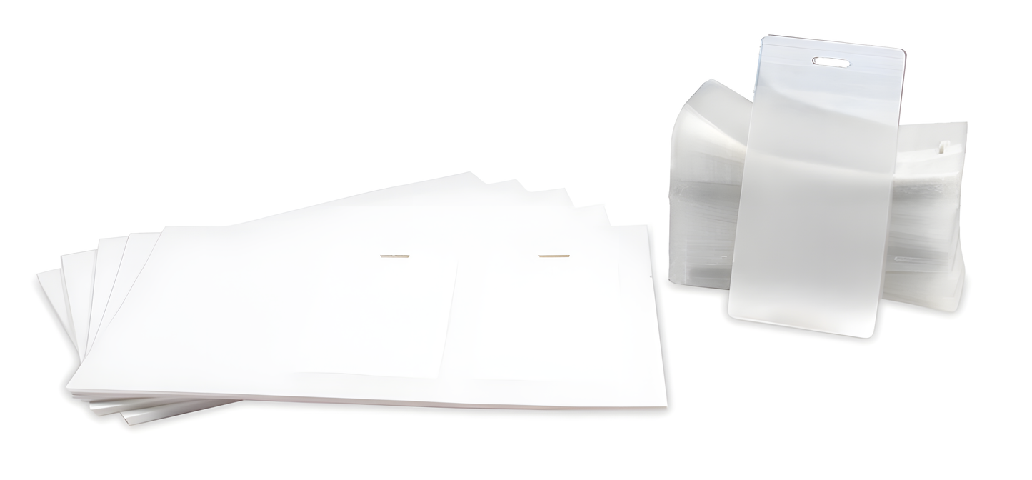 Badge Buddy Refill Kit with Slot Inserts and Laminating Pouches, Qty 100