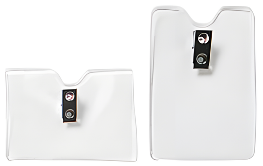 Badge Holder, Vinyl, with Bulldog Clip, Clear