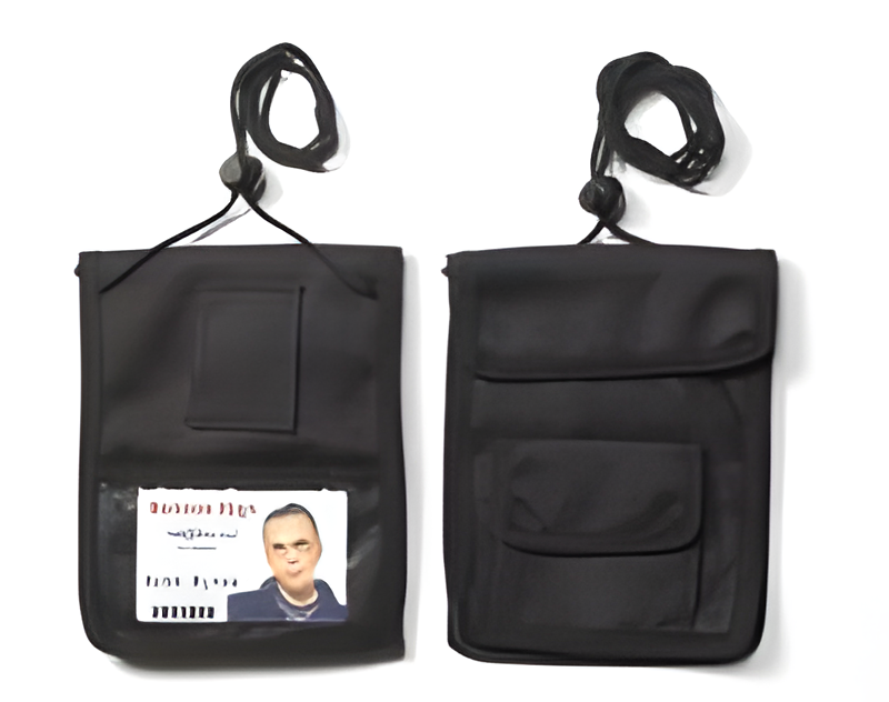 Credential wallet holder, front expanding Velcro Weather Resistant Pockets with Belt Loop