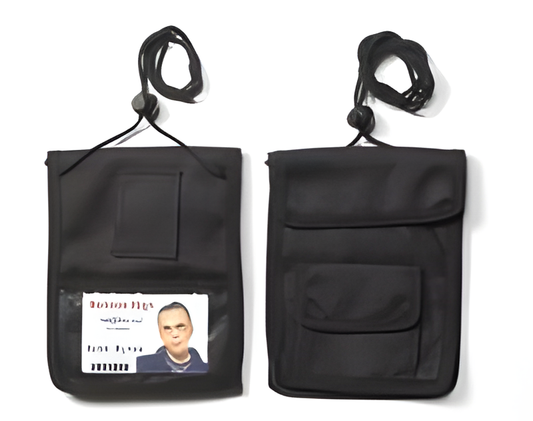 Credential wallet holder, front expanding Velcro Weather Resistant Pockets with Belt Loop