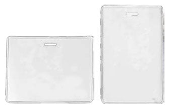 Heavy duty clear vinyl top load proximity card holder