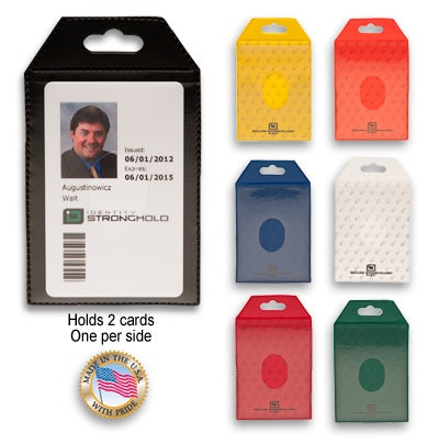 Identity Stronghold Secure Badgeholder Flex RFID shielded two card holder