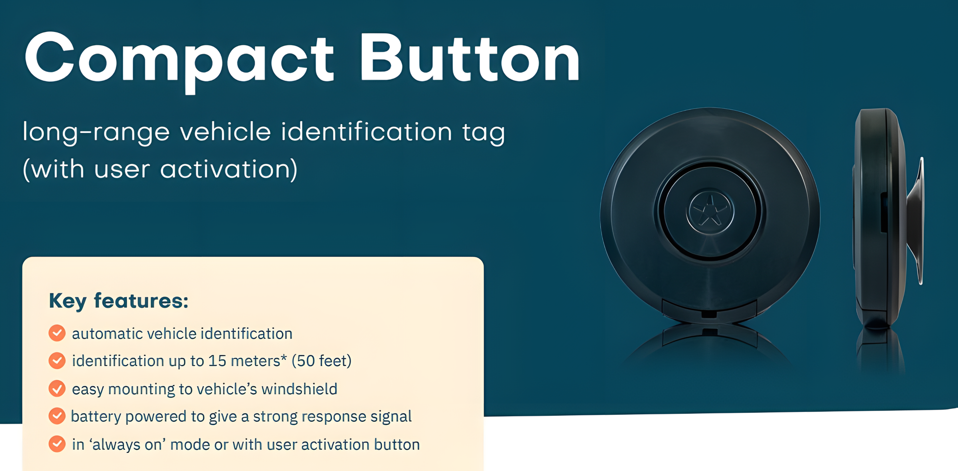NEDAP 9567909 Compact Button Tag (Replaces p/n 9882650)
