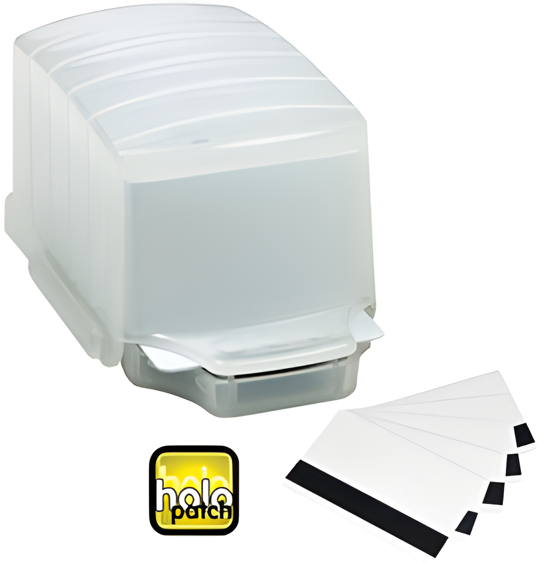PC4 Magicard HiCo MagStripe HoloPatch PVC Cards in Dispenser - 50 Ct