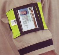 Reflective security arm band badge holder with 3M Scotchlite trim (view 3)
