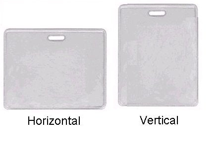 Soft vinyl top load proximity card badge holder, clear